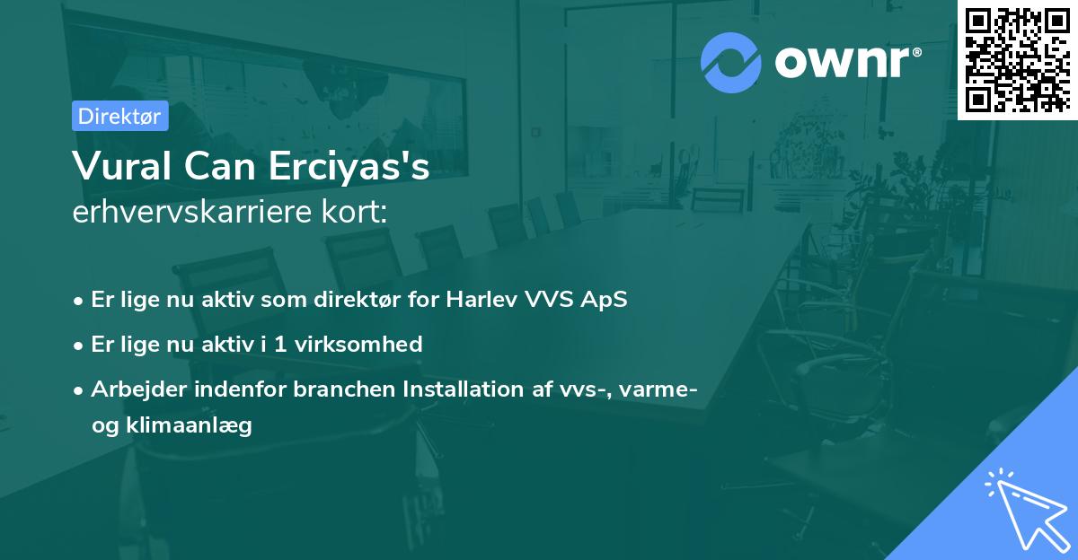 Vural Can Erciyas's erhvervskarriere kort