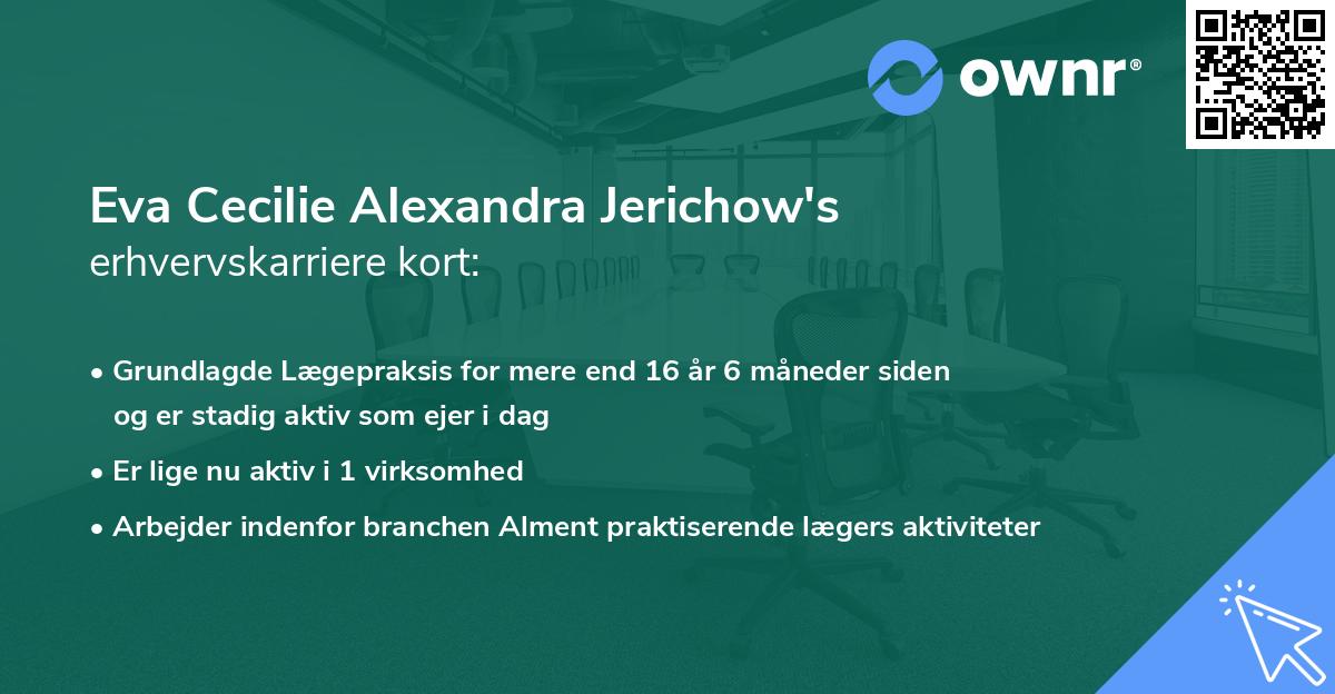 Eva Cecilie Alexandra Jerichow's erhvervskarriere kort