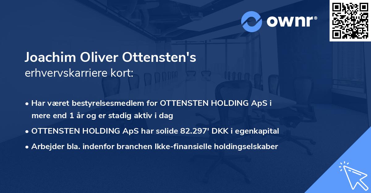 Joachim Oliver Ottensten's erhvervskarriere kort