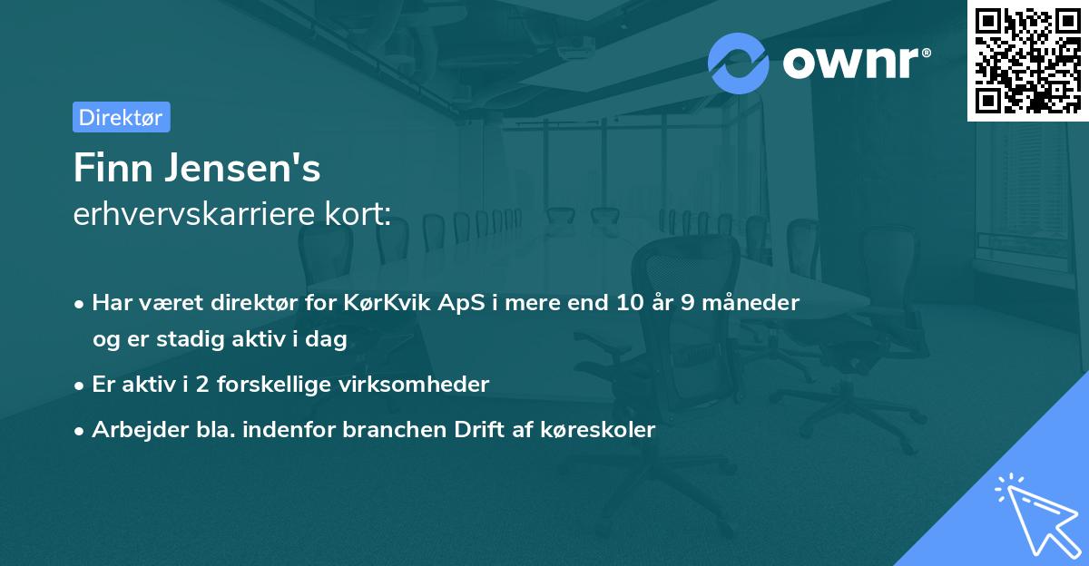 Finn Jensen's erhvervskarriere kort