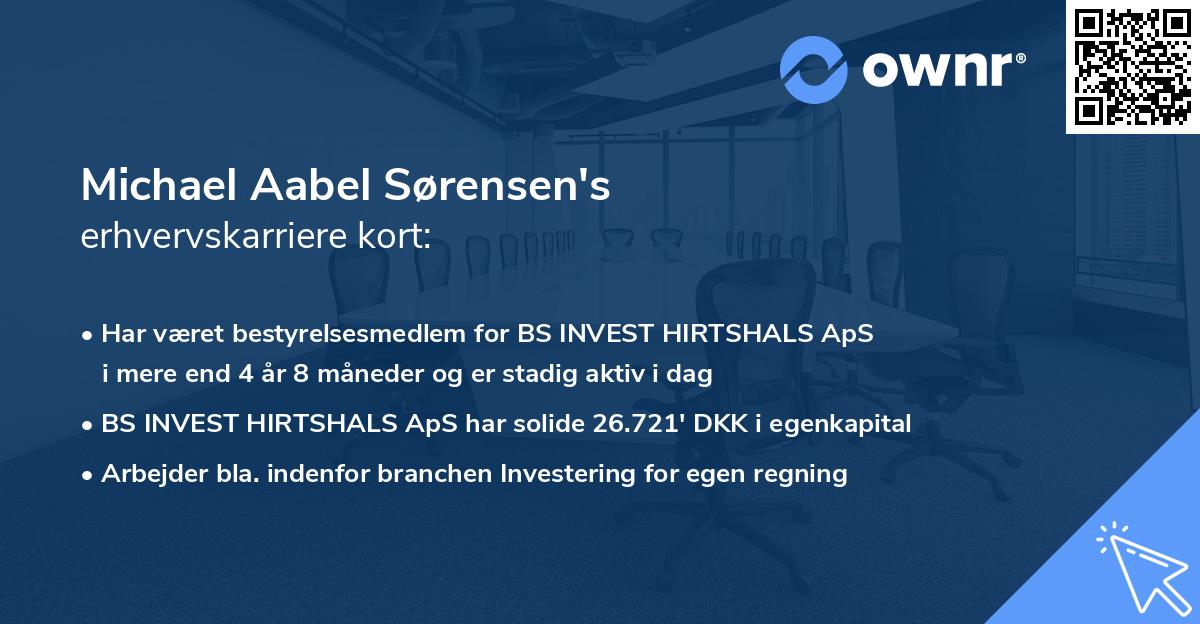 Michael Aabel Sørensen's erhvervskarriere kort