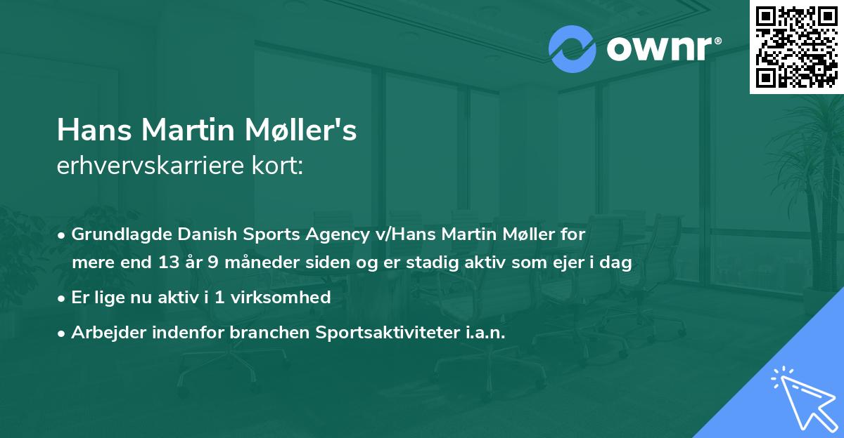 Hans Martin Møller's erhvervskarriere kort