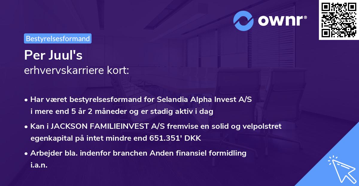 Per Juul's erhvervskarriere kort