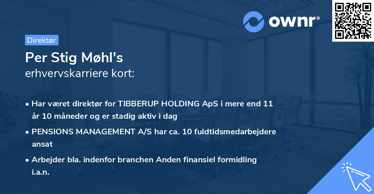 Per Stig Møhl's erhvervskarriere kort
