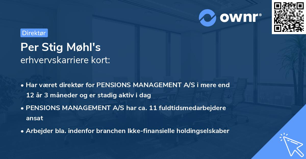 Per Stig Møhl's erhvervskarriere kort