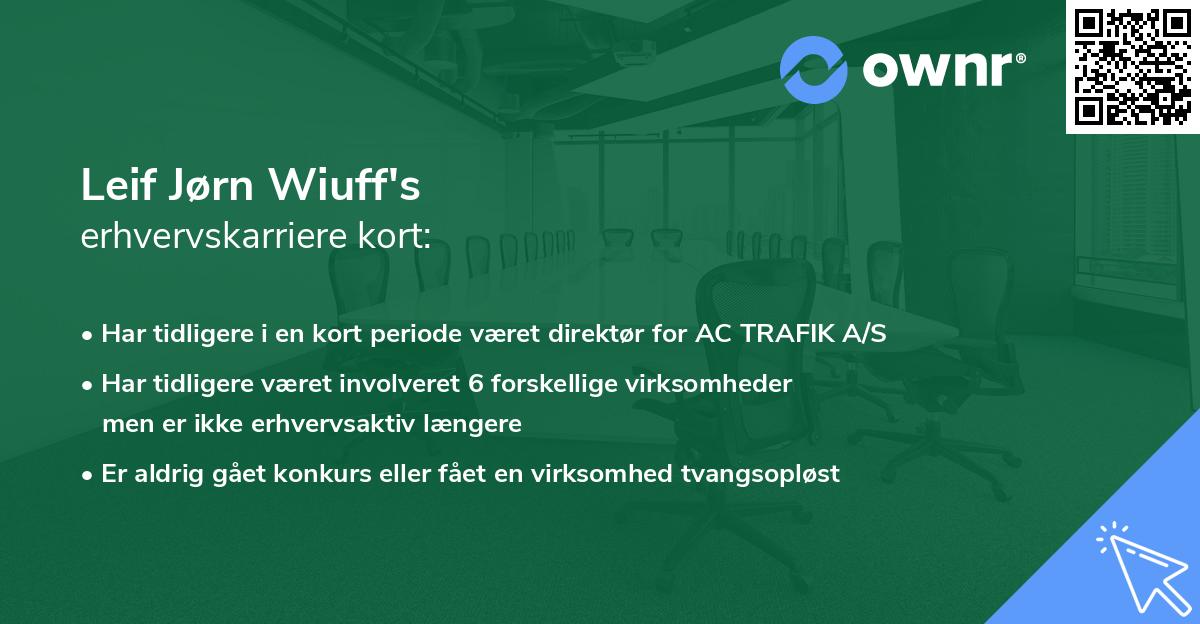 Leif Jørn Wiuff's erhvervskarriere kort
