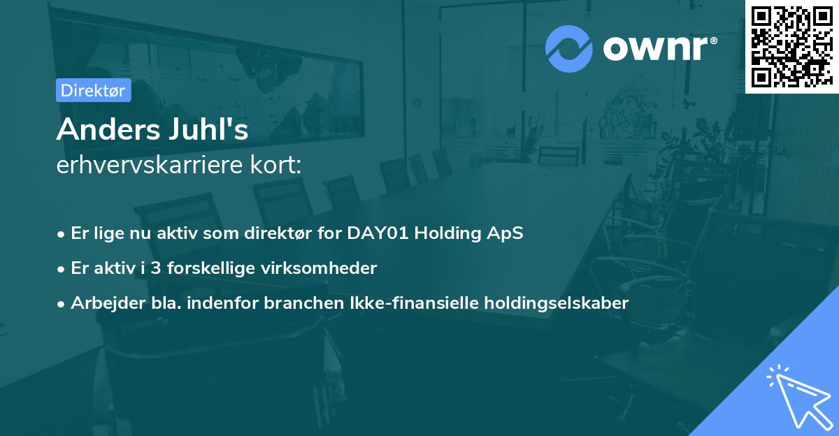 Anders Juhl's erhvervskarriere kort