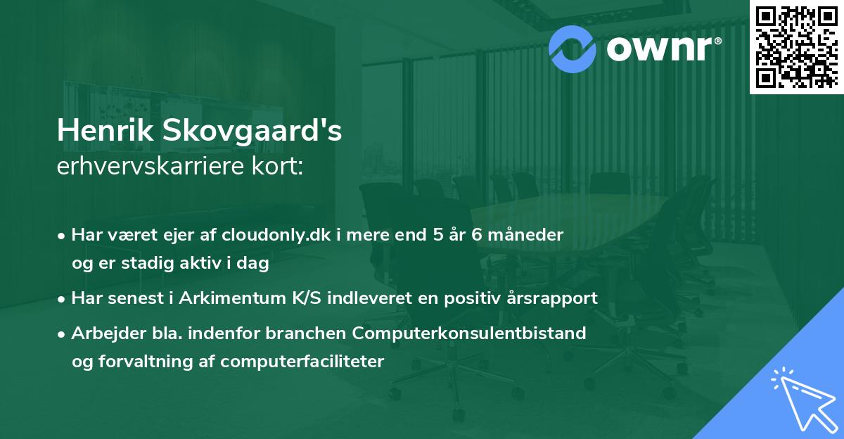 Henrik Skovgaard's erhvervskarriere kort