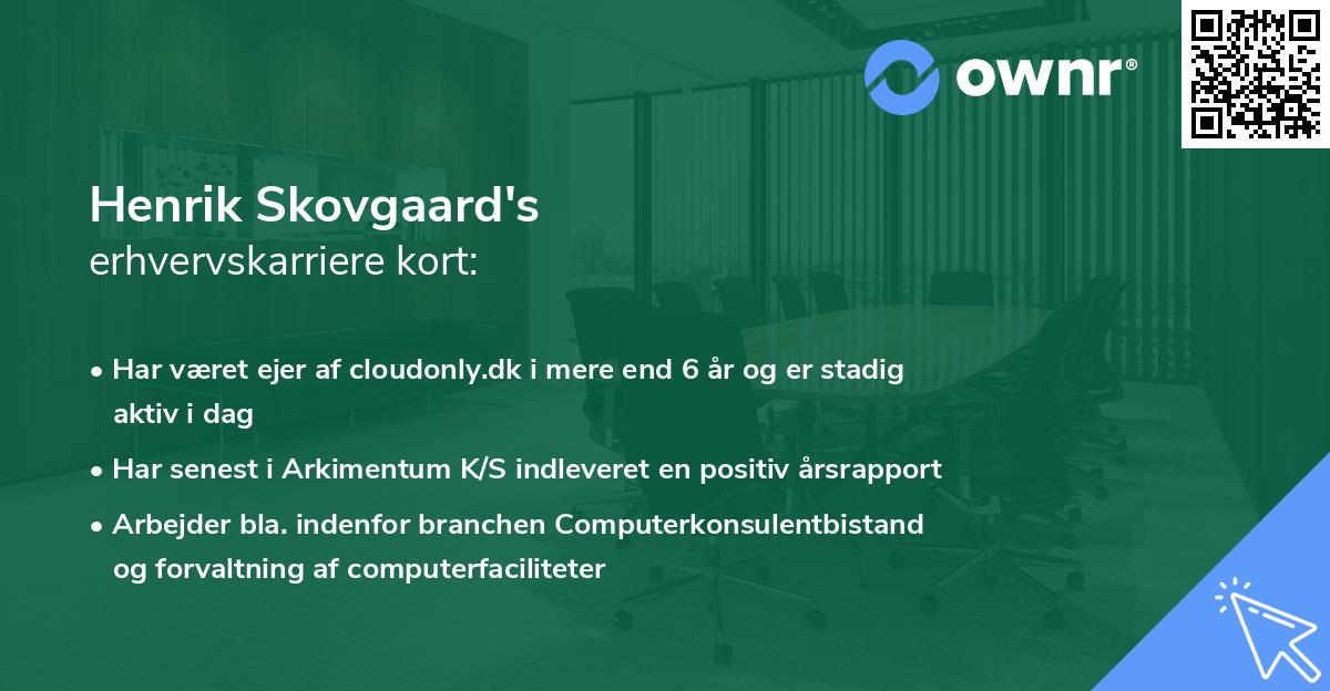 Henrik Skovgaard's erhvervskarriere kort