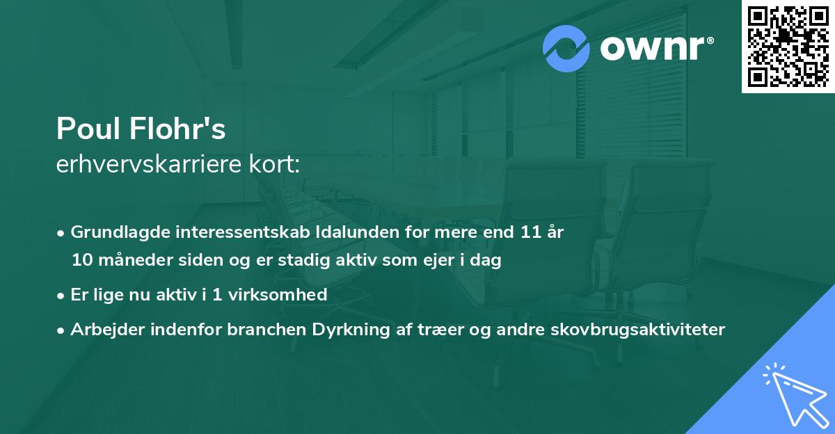 Poul Flohr's erhvervskarriere kort