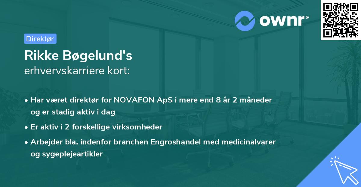 Rikke Bøgelund's erhvervskarriere kort