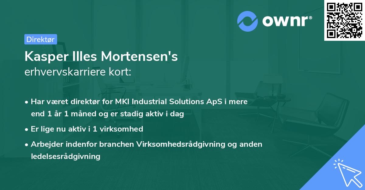 Kasper Illes Mortensen's erhvervskarriere kort