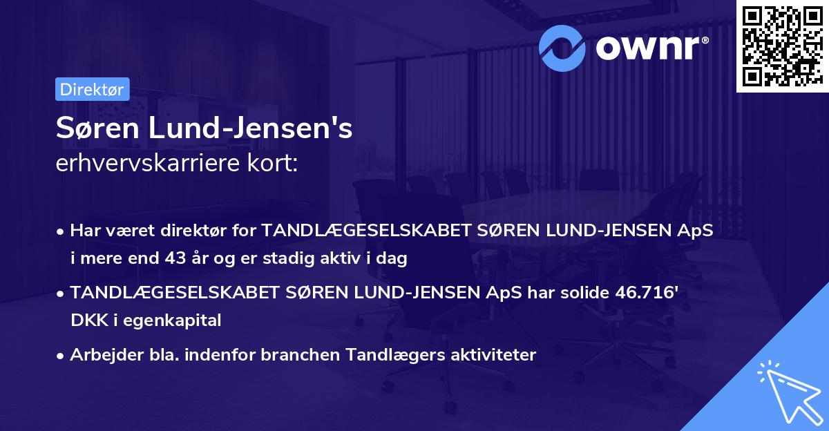 Søren Lund-Jensen's erhvervskarriere kort