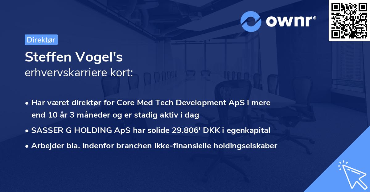 Steffen Vogel's erhvervskarriere kort