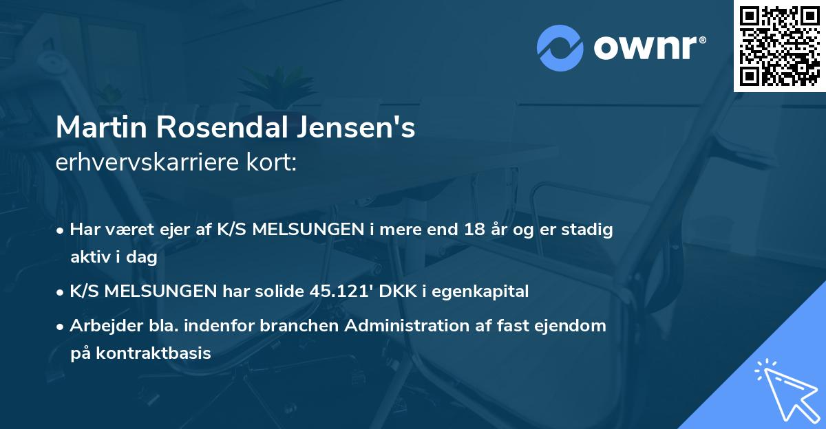 Martin Rosendal Jensen's erhvervskarriere kort