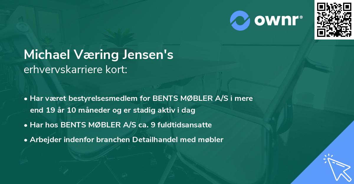 Michael Væring Jensen's erhvervskarriere kort