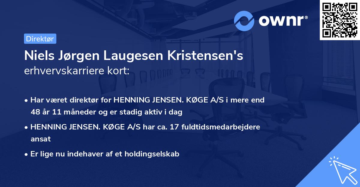 Niels Jørgen Laugesen Kristensen's erhvervskarriere kort