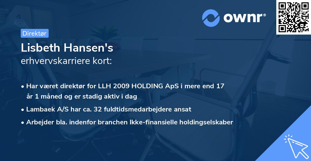 Lisbeth Hansen's erhvervskarriere kort