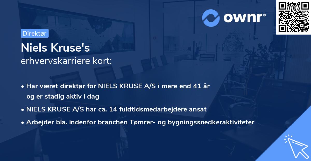 Niels Kruse's erhvervskarriere kort