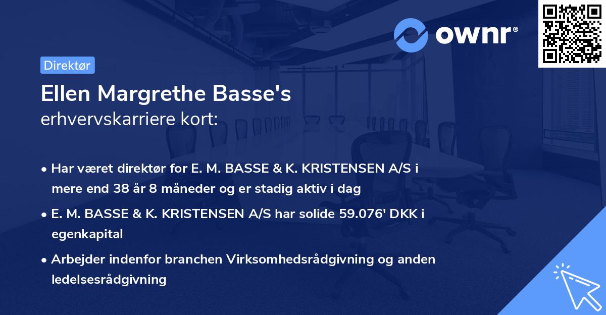 Ellen Margrethe Basse's erhvervskarriere kort
