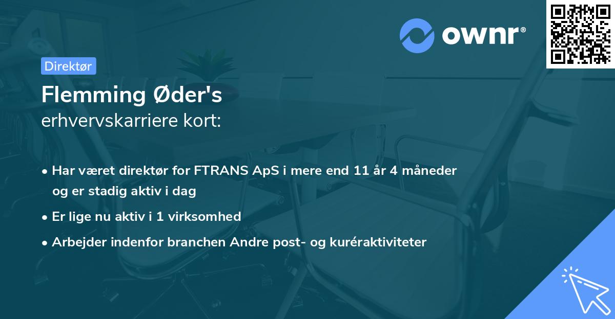 Flemming Øder's erhvervskarriere kort