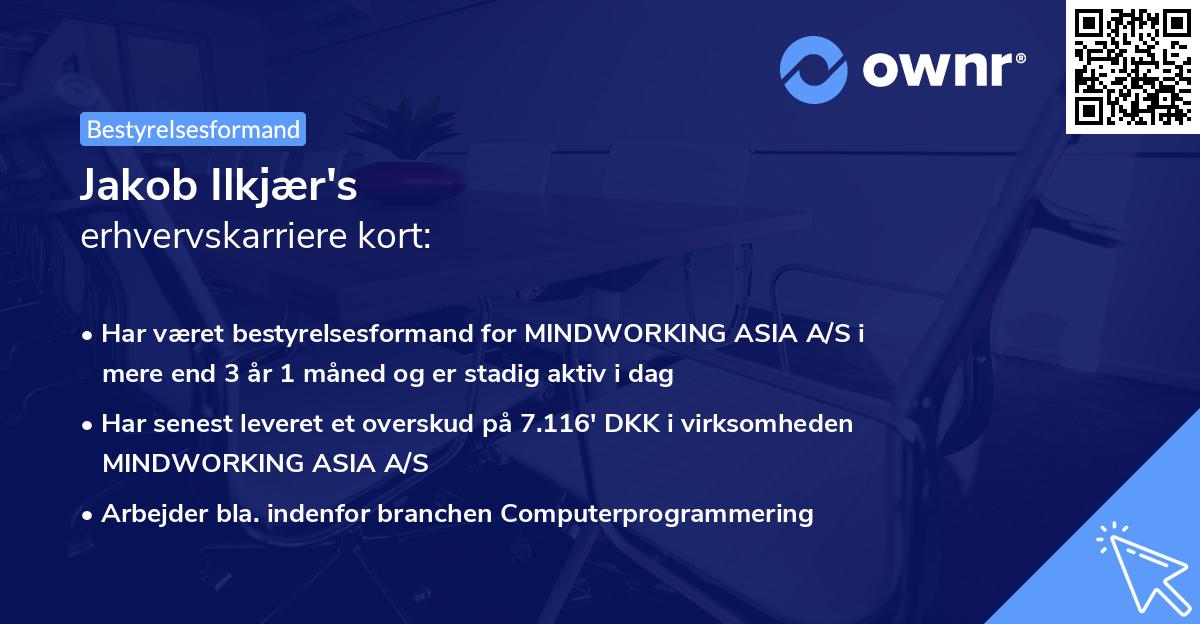 Jakob Ilkjær's erhvervskarriere kort
