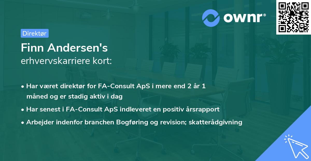 Finn Andersen's erhvervskarriere kort