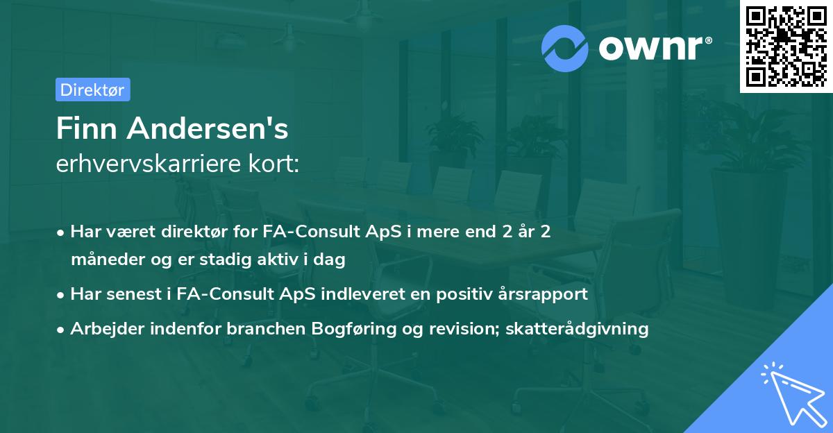 Finn Andersen's erhvervskarriere kort