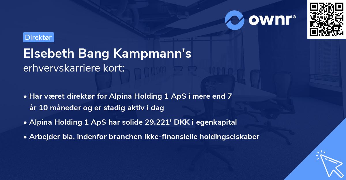 Elsebeth Bang Kampmann's erhvervskarriere kort