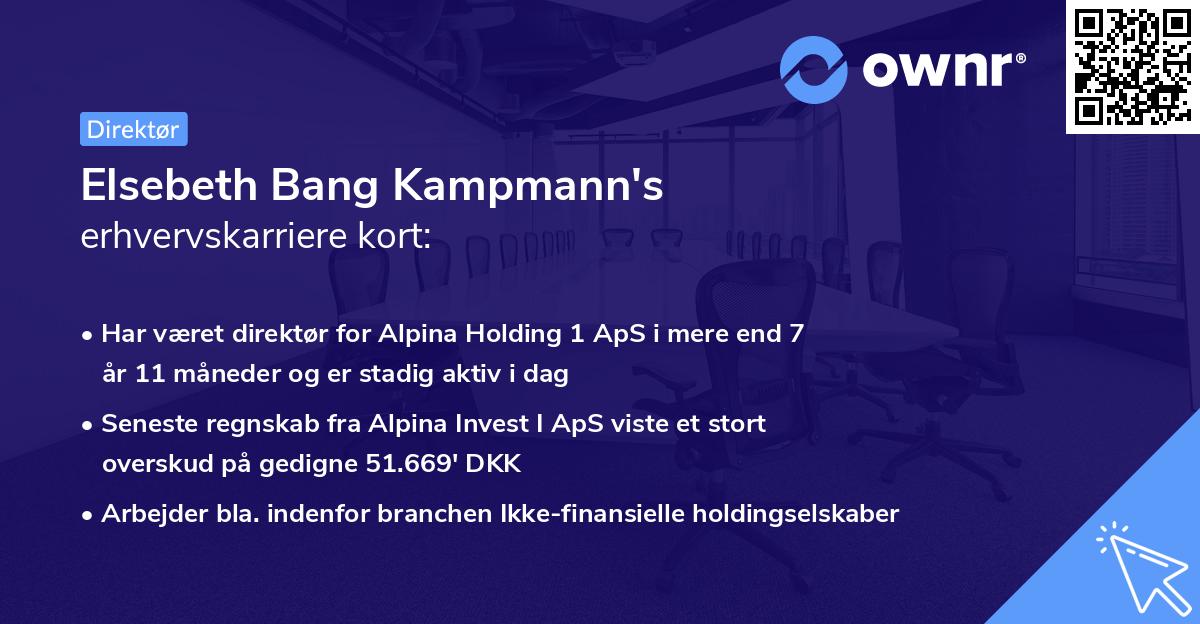 Elsebeth Bang Kampmann's erhvervskarriere kort