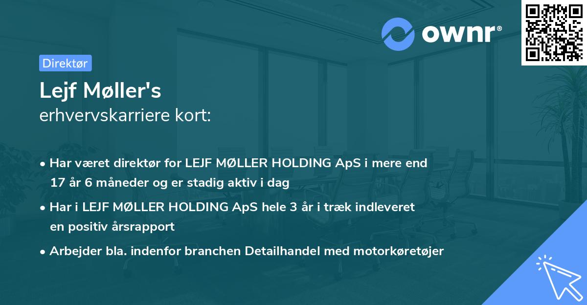 Lejf Møller's erhvervskarriere kort