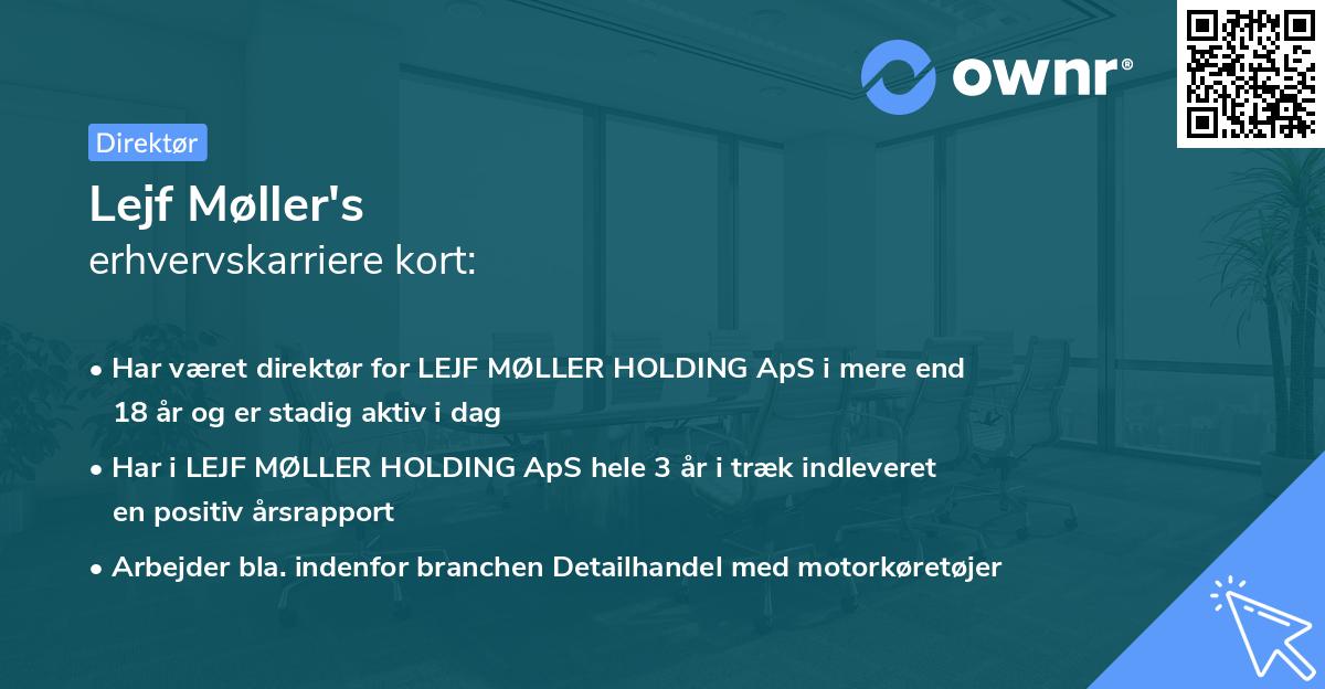 Lejf Møller's erhvervskarriere kort