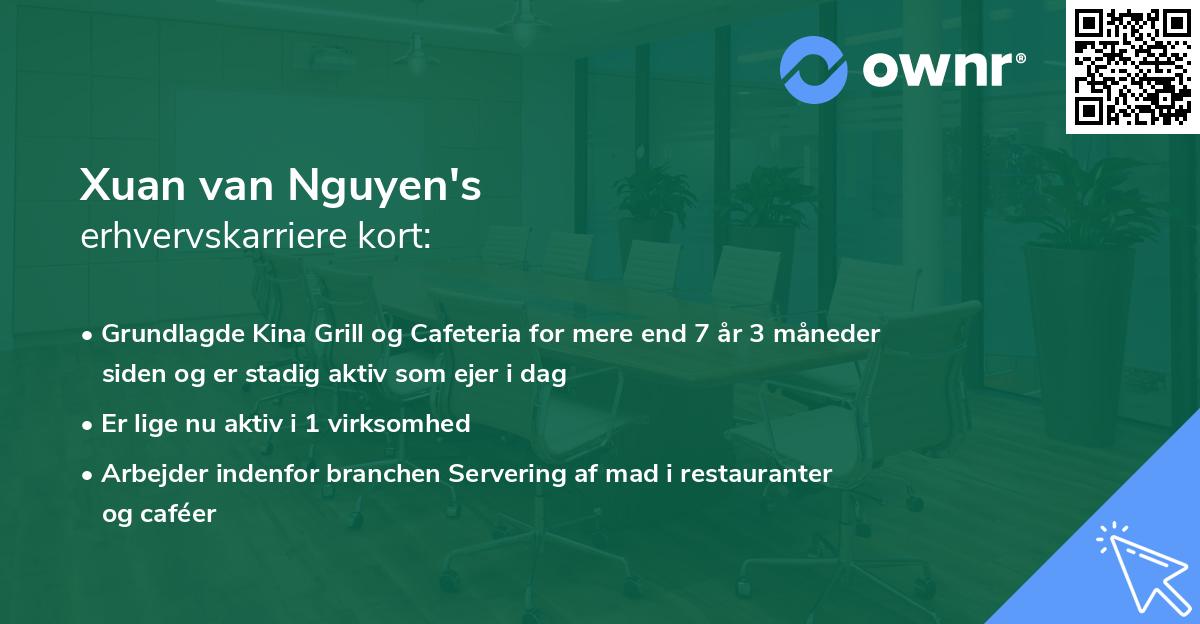 Xuan van Nguyen's erhvervskarriere kort
