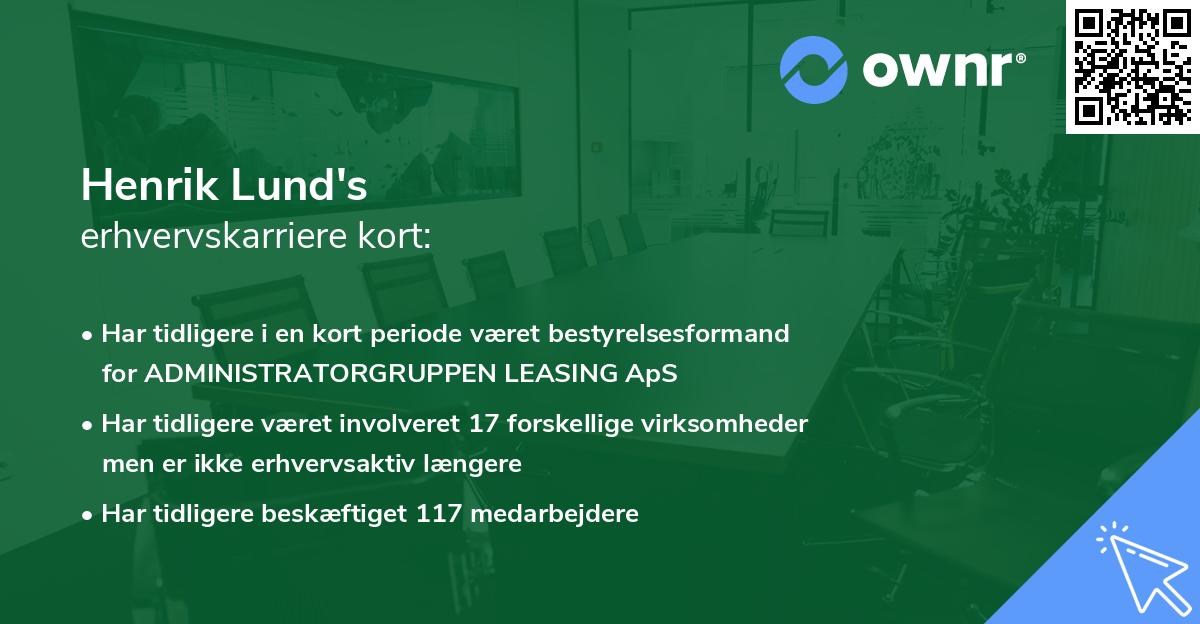 Henrik Lund's erhvervskarriere kort