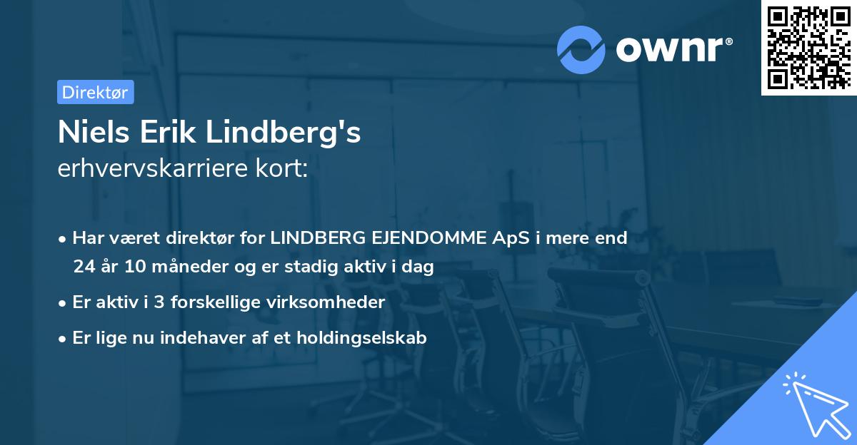 Niels Erik Lindberg's erhvervskarriere kort