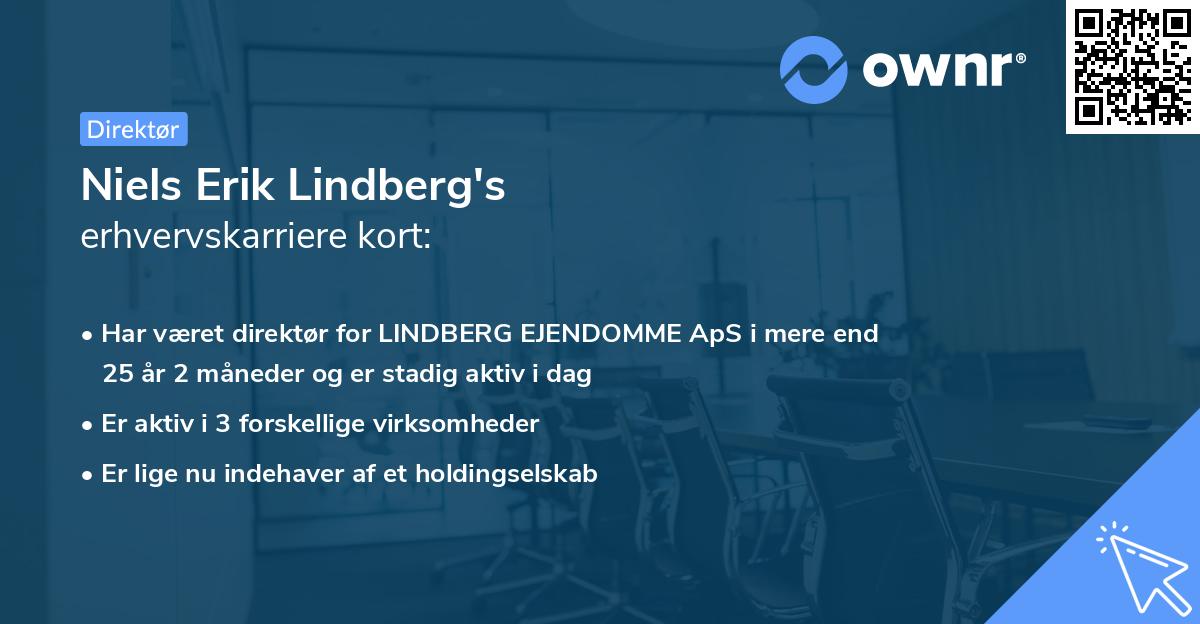 Niels Erik Lindberg's erhvervskarriere kort