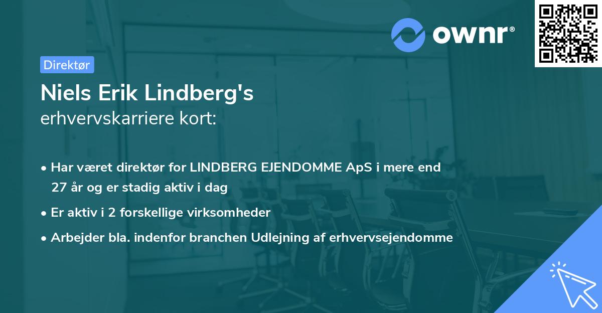 Niels Erik Lindberg's erhvervskarriere kort