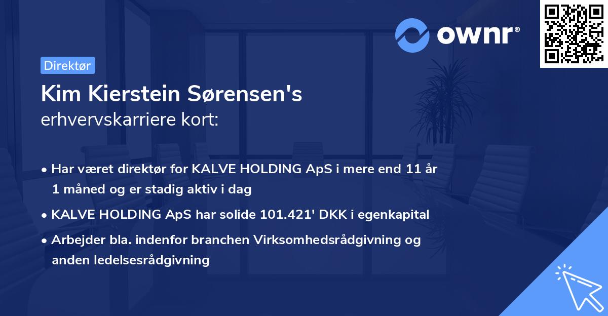 Kim Kierstein Sørensen's erhvervskarriere kort