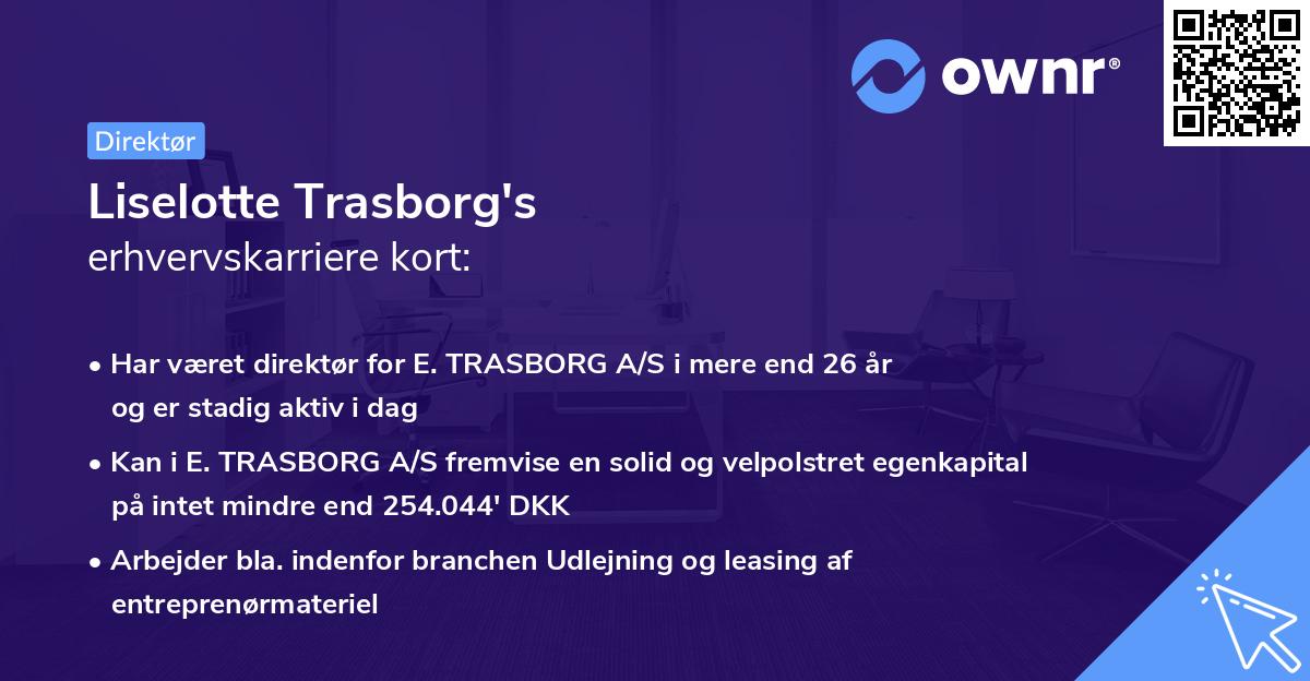 Liselotte Trasborg's erhvervskarriere kort