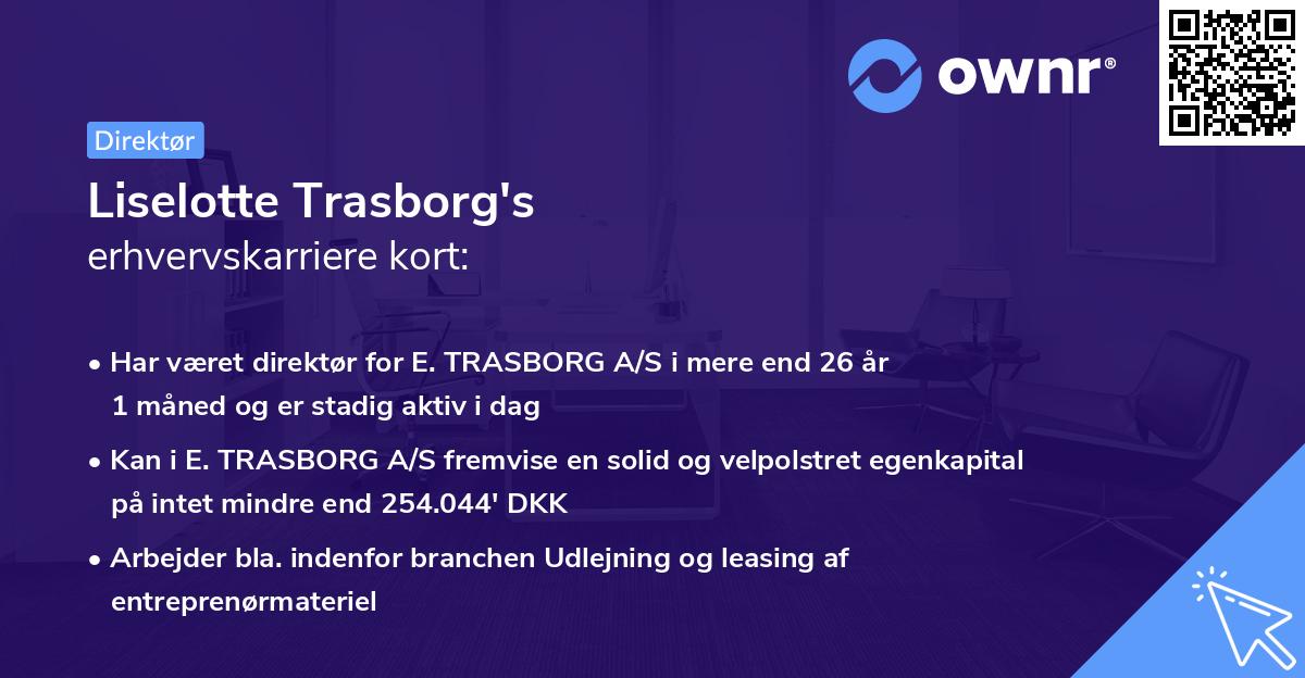 Liselotte Trasborg's erhvervskarriere kort