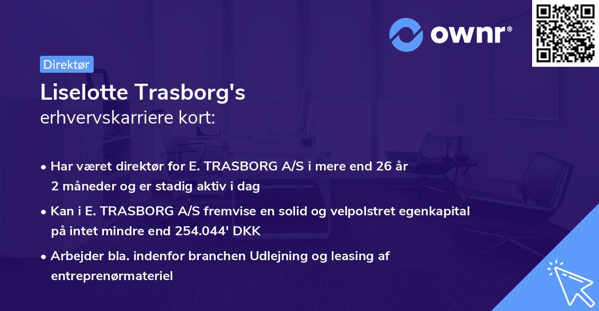 Liselotte Trasborg's erhvervskarriere kort