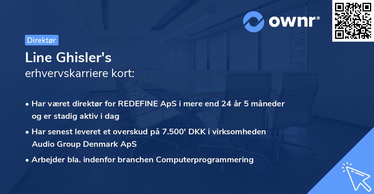 Line Ghisler's erhvervskarriere kort