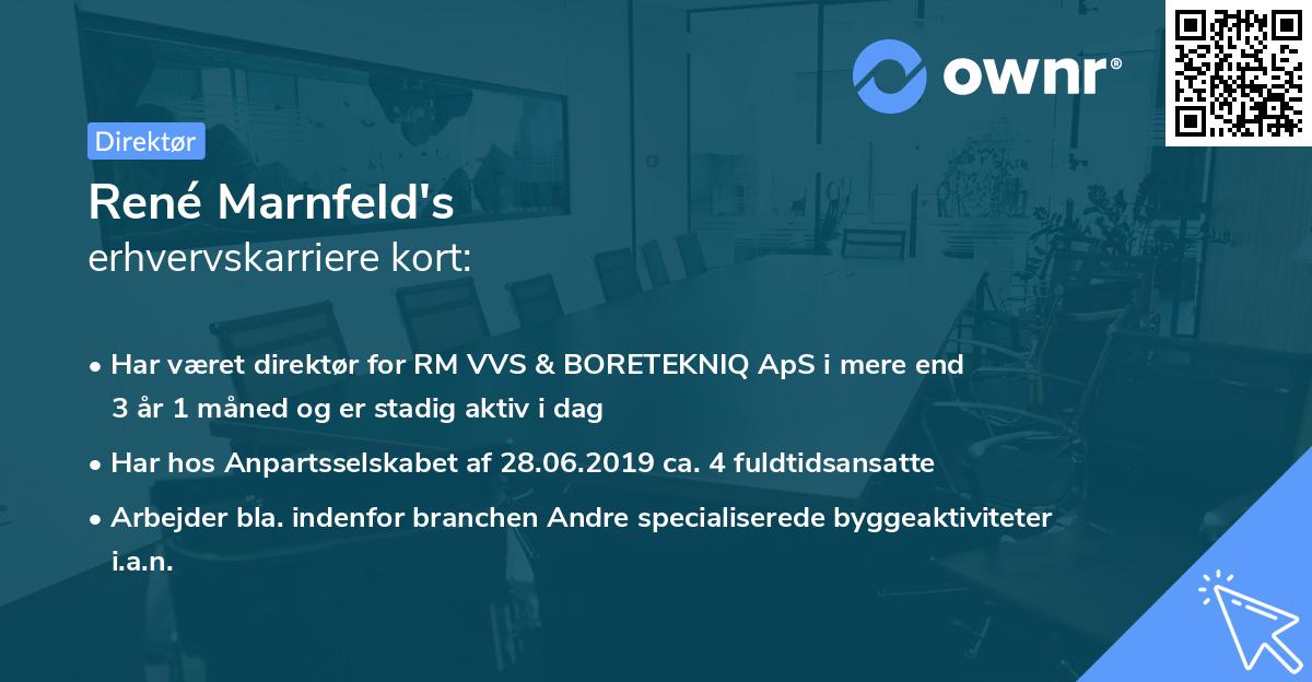 René Marnfeld's erhvervskarriere kort
