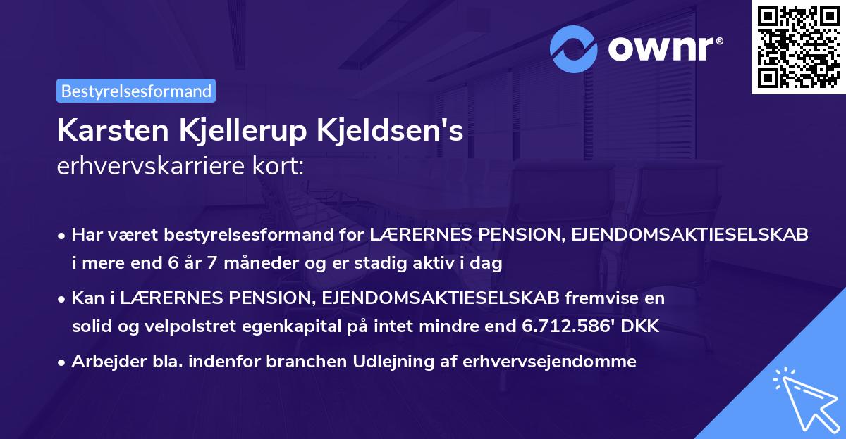 Karsten Kjellerup Kjeldsen's erhvervskarriere kort
