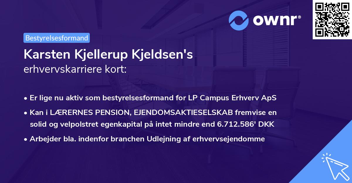 Karsten Kjellerup Kjeldsen's erhvervskarriere kort