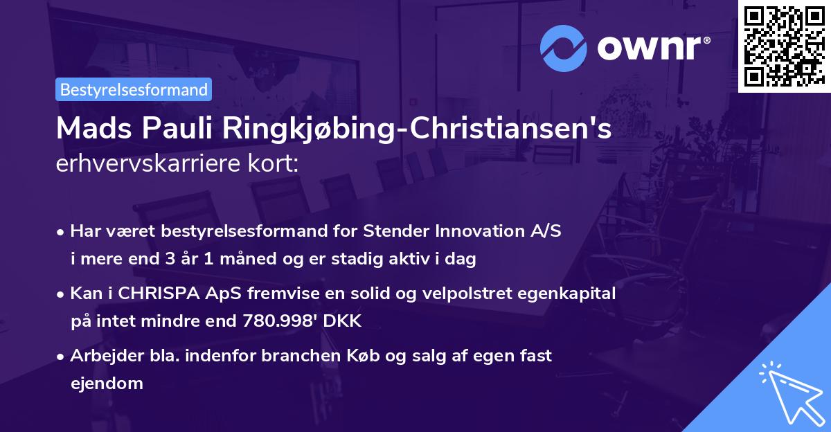 Mads Pauli Ringkjøbing-Christiansen's erhvervskarriere kort