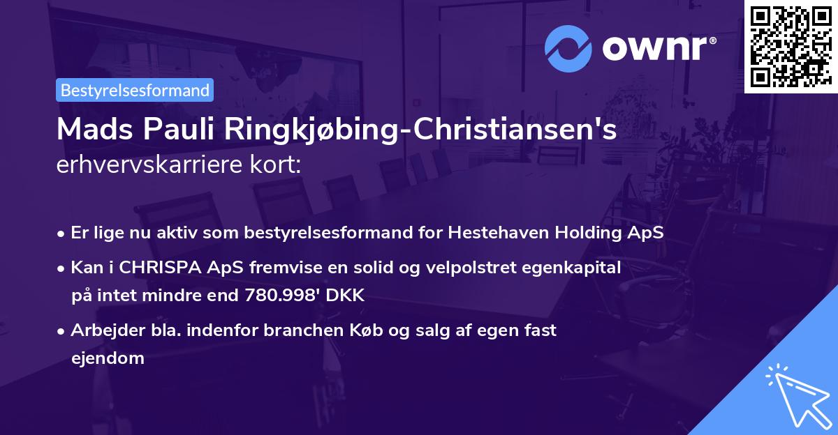 Mads Pauli Ringkjøbing-Christiansen's erhvervskarriere kort