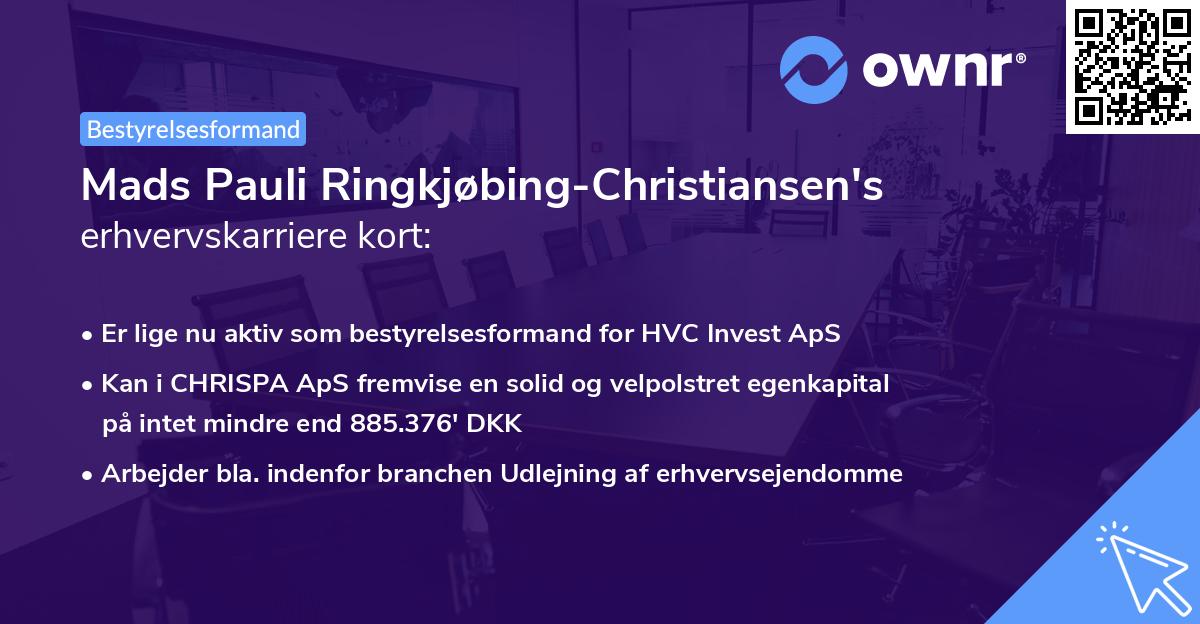 Mads Pauli Ringkjøbing-Christiansen's erhvervskarriere kort