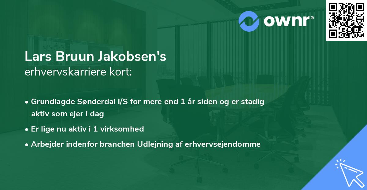 Lars Bruun Jakobsen's erhvervskarriere kort