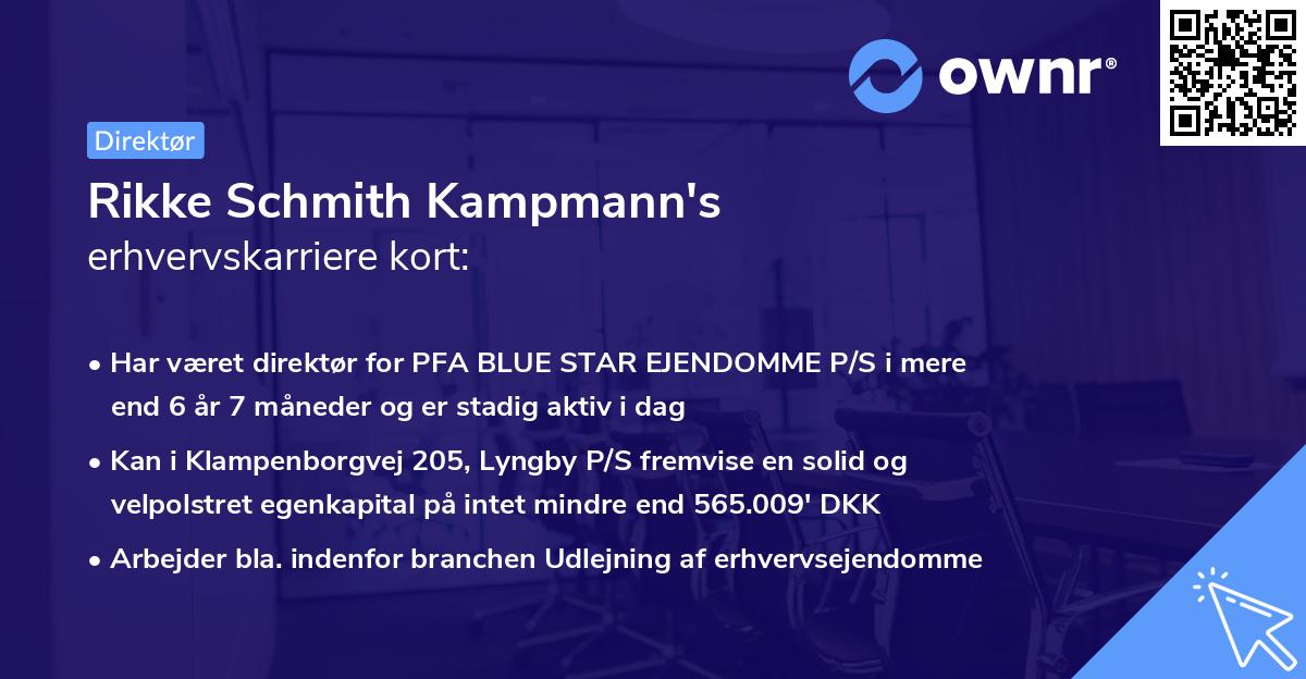 Rikke Schmith Kampmann's erhvervskarriere kort